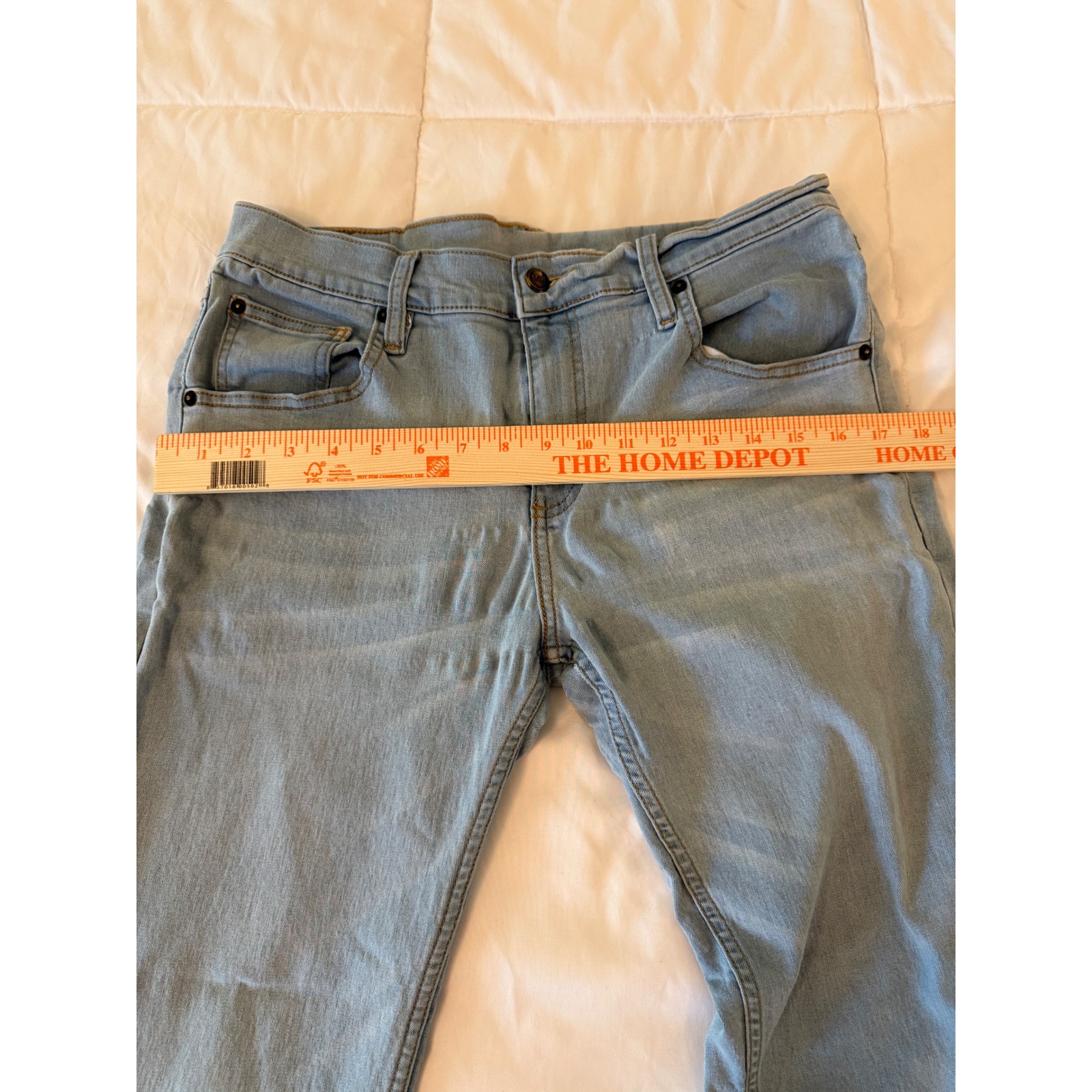 Moft Womens Light Wash Skinny Jeans Blue Denim — image 5 of 8